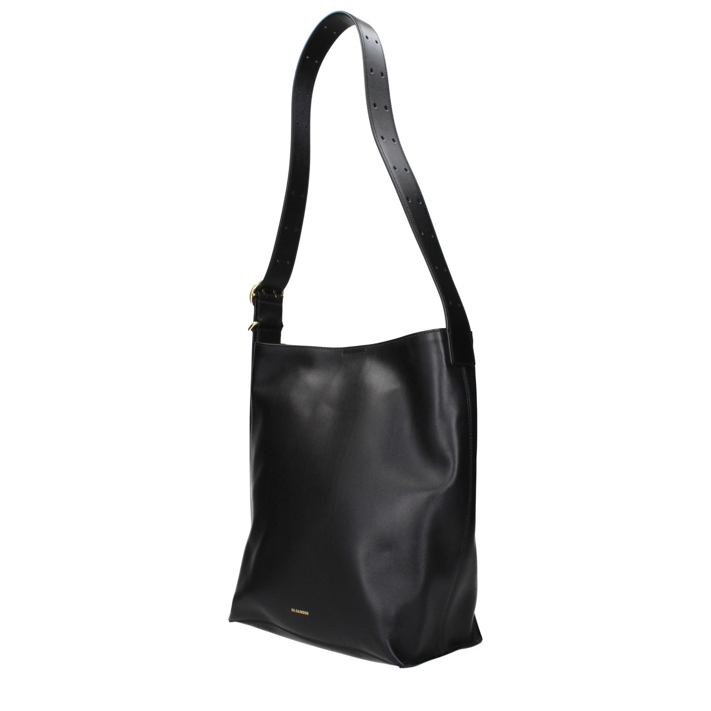 Crossbody Handbag by Jil Sander for women in leather black features an multi-faceted design with a secure , ample , and versatile crossbody-strap & adjustable-strap for a multi-faceted finish.