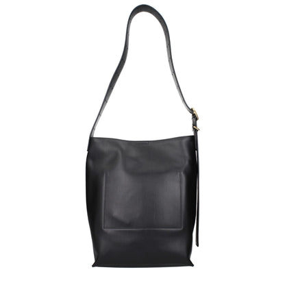 Crossbody Handbag by Jil Sander for women in leather black features a transformative elegance silhouette, showcasing a secure , organized , and versatile crossbody-strap & adjustable-strap for a transformative elegance look.