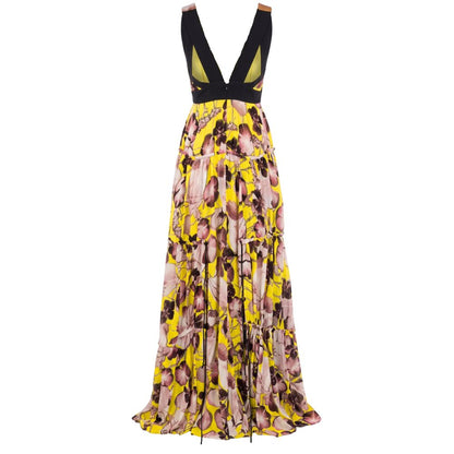 Trussardi Yellow Silk Women Dress