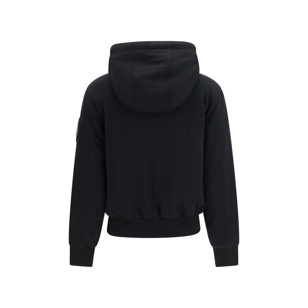 Sweatshirt Hoodie by Moose Knuckles for women in polyester cotton & fur black features a authentic silhouette, showcasing a sophisticated hooded neckline and authentic detail for a refined finish.