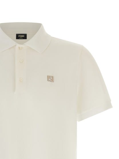 Polo Shirt by Fendi for men in cotton white features a eye catching silhouette, showcasing a refined and for a eye catching finish.