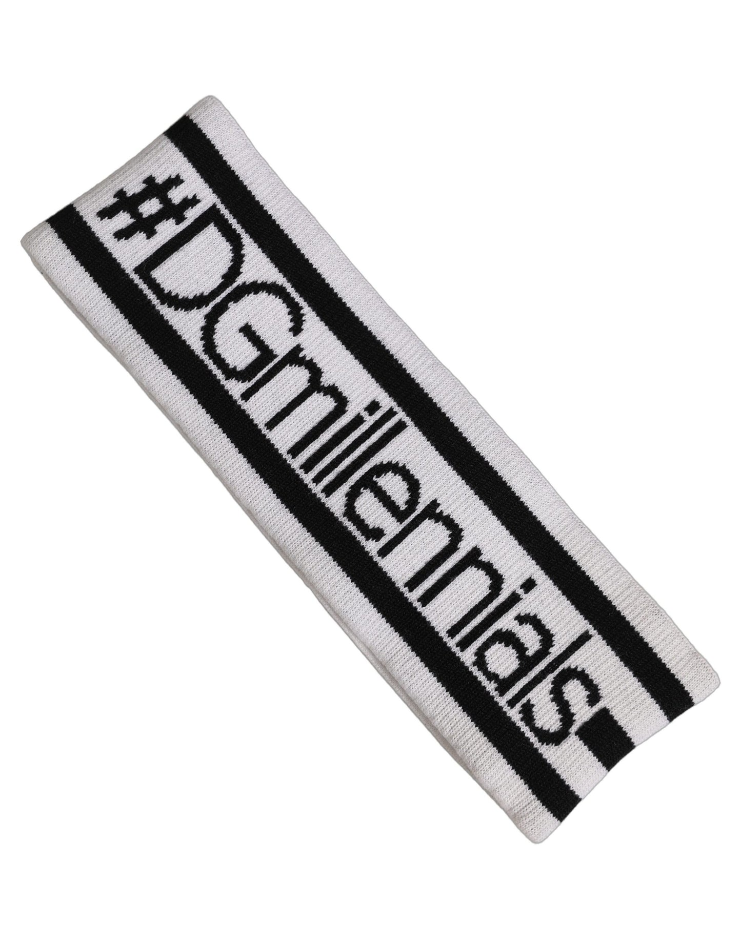 Dolce & Gabbana White Wool Knit #DGmillennials Head Band One Size Hat