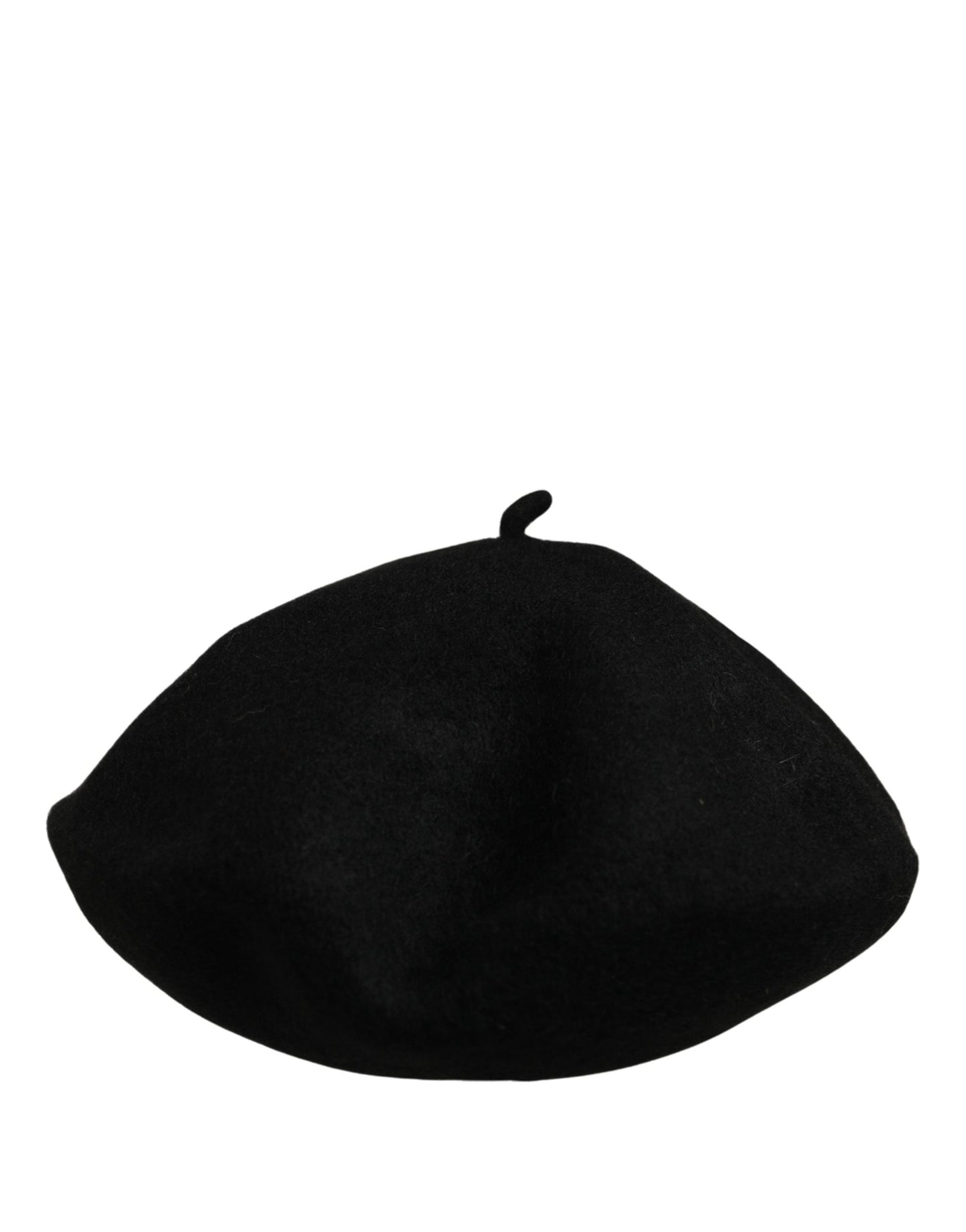 Dolce & Gabbana Black Wool French Style Beret Capello Hat