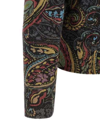 Cardigan by Etro for men in wool canvas multicolor, patterned & paisley showcases a captivating silhouette, artfully detailed with a captivating and for a truly sophisticated captivating look.