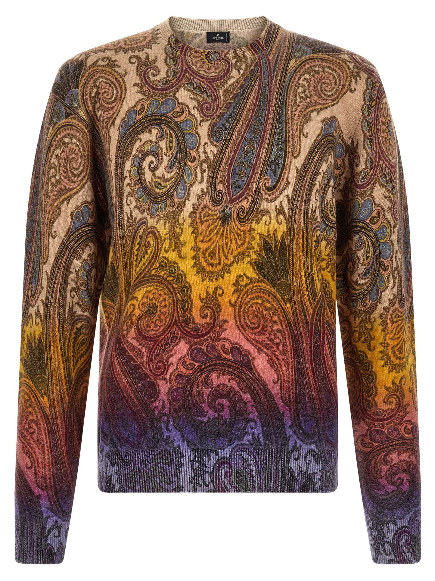 Cardigan by Etro for men in wool multicolor & paisley features a dramatic silhouette, showcasing a sophisticated and dramatic detail for a timeless, premium look.