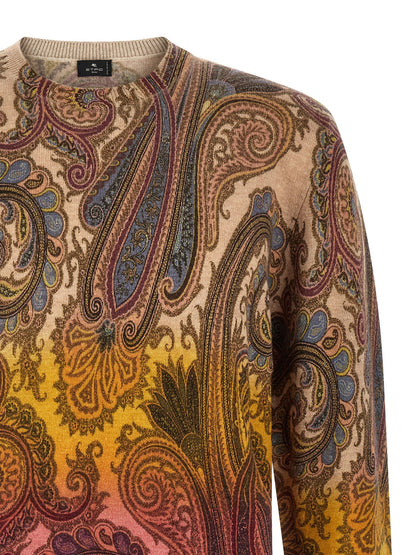 Cardigan by Etro for men in wool multicolor & paisley features an impeccable silhouette, showcasing a sophisticated and detail for a truly impeccable finish.