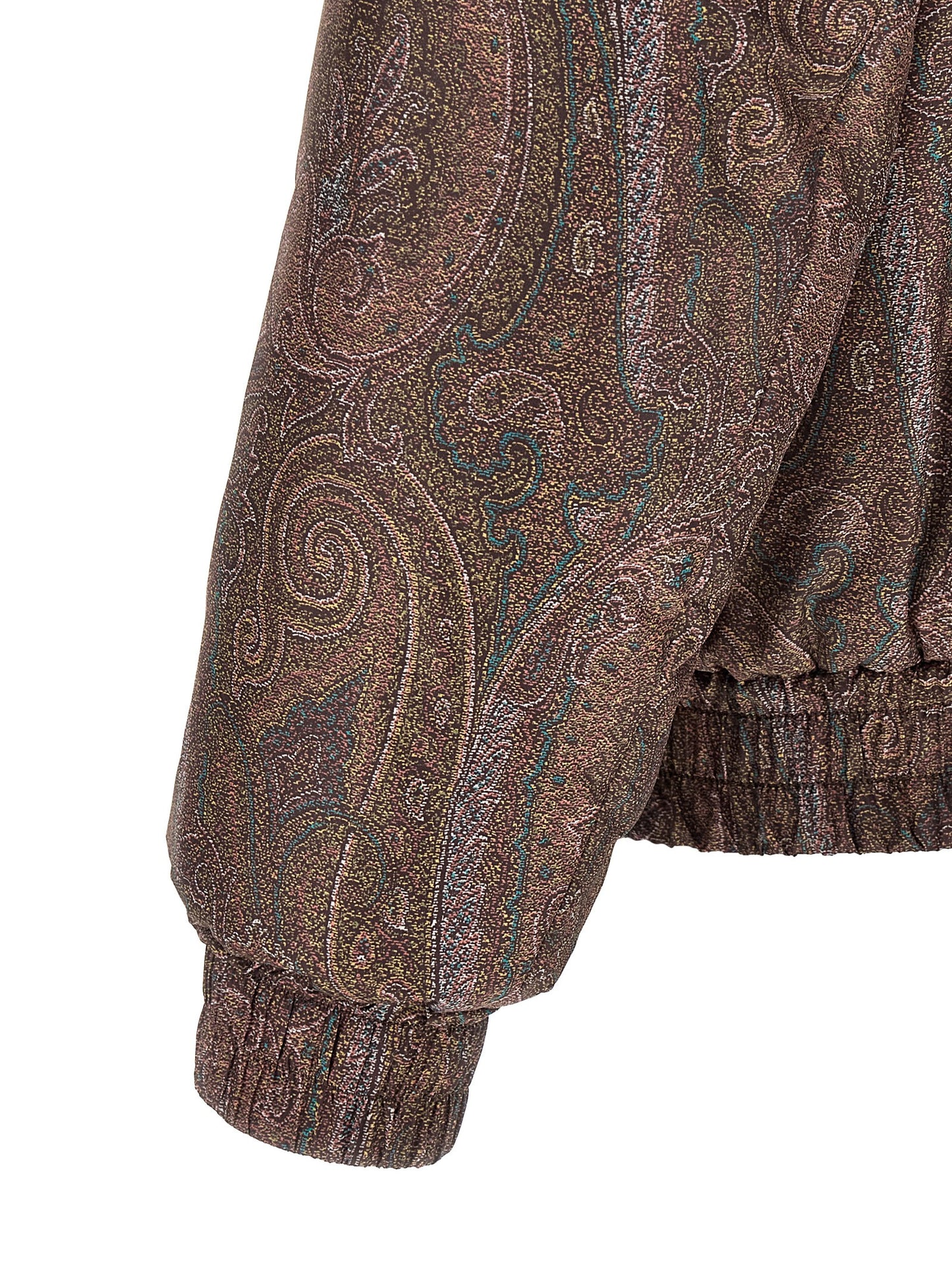 Hooded Bomber Jacket by Etro for men in polyester brown, patterned & paisley presents a effortlessly chic silhouette, showcasing a sophisticated hooded neckline and premium hooded for a truly effortlessly chic finish.
