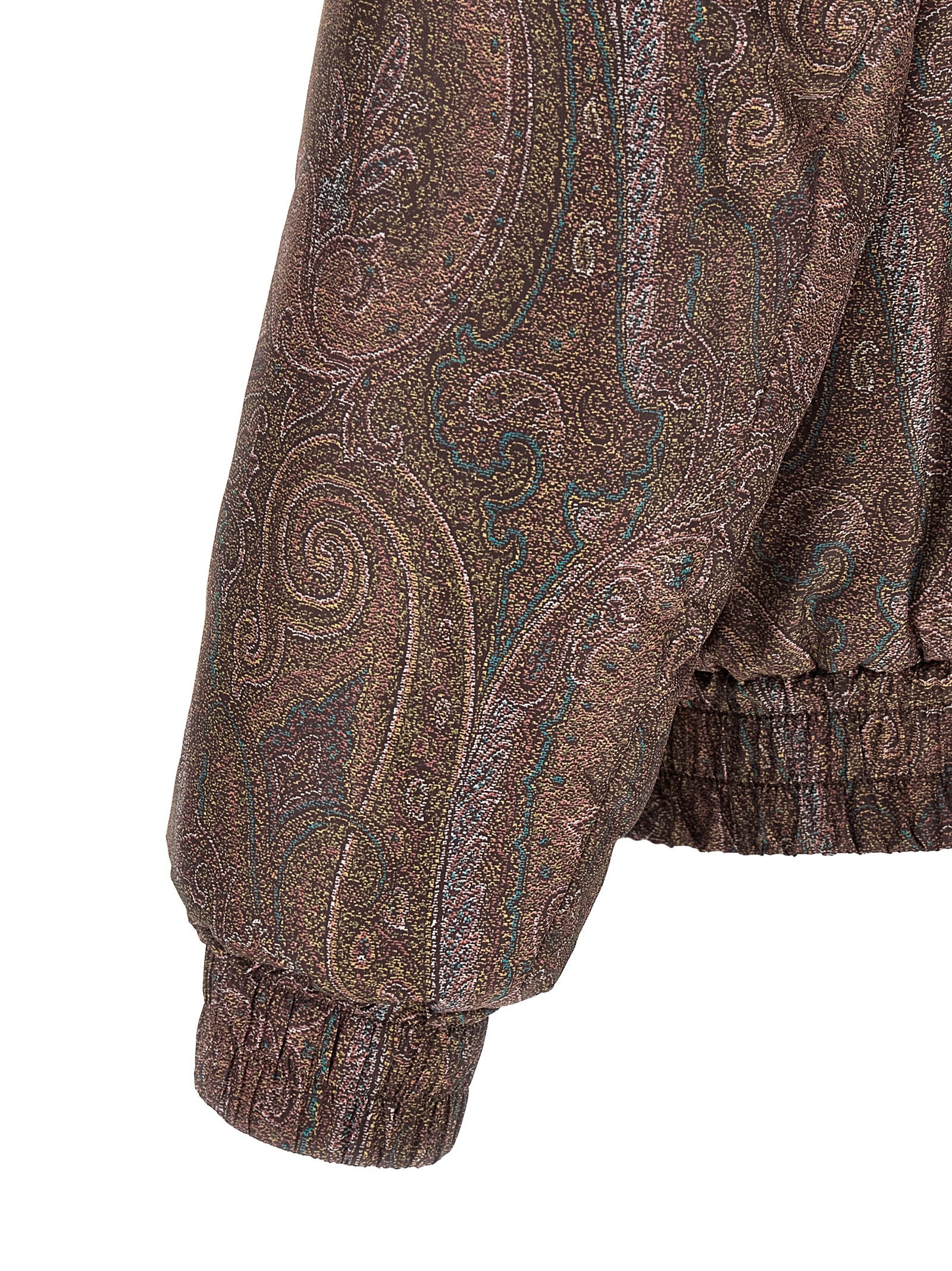 Hooded Bomber Jacket by Etro for men in polyester brown, patterned & paisley presents a effortlessly chic silhouette, showcasing a sophisticated hooded neckline and premium hooded for a truly effortlessly chic finish.