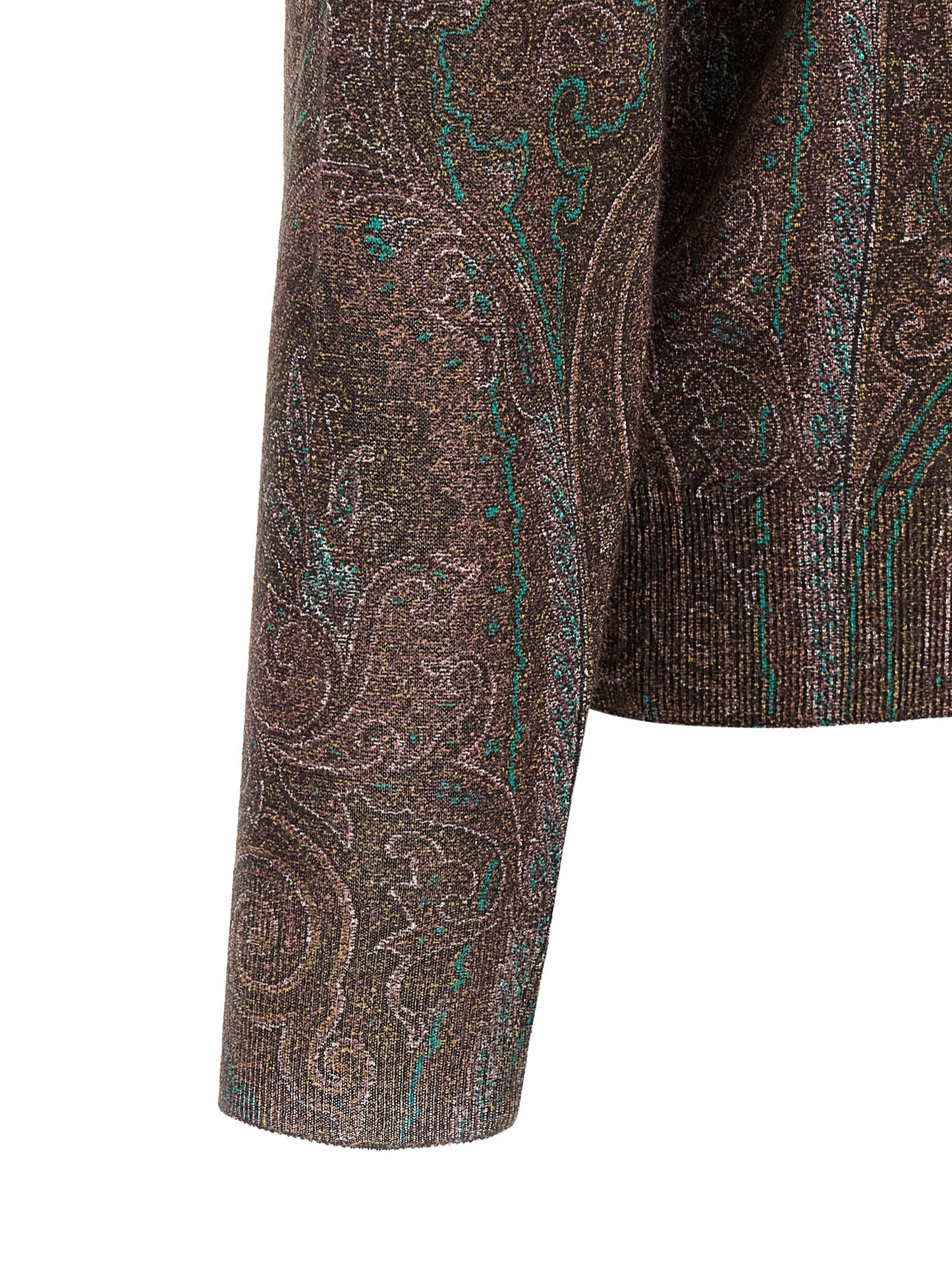 Cardigan by Etro for men in cashmere silk bordeaux, burgundy, teal, paisley & print presents a textural silhouette, artfully finished with a textural and for a sophisticated, textural look.