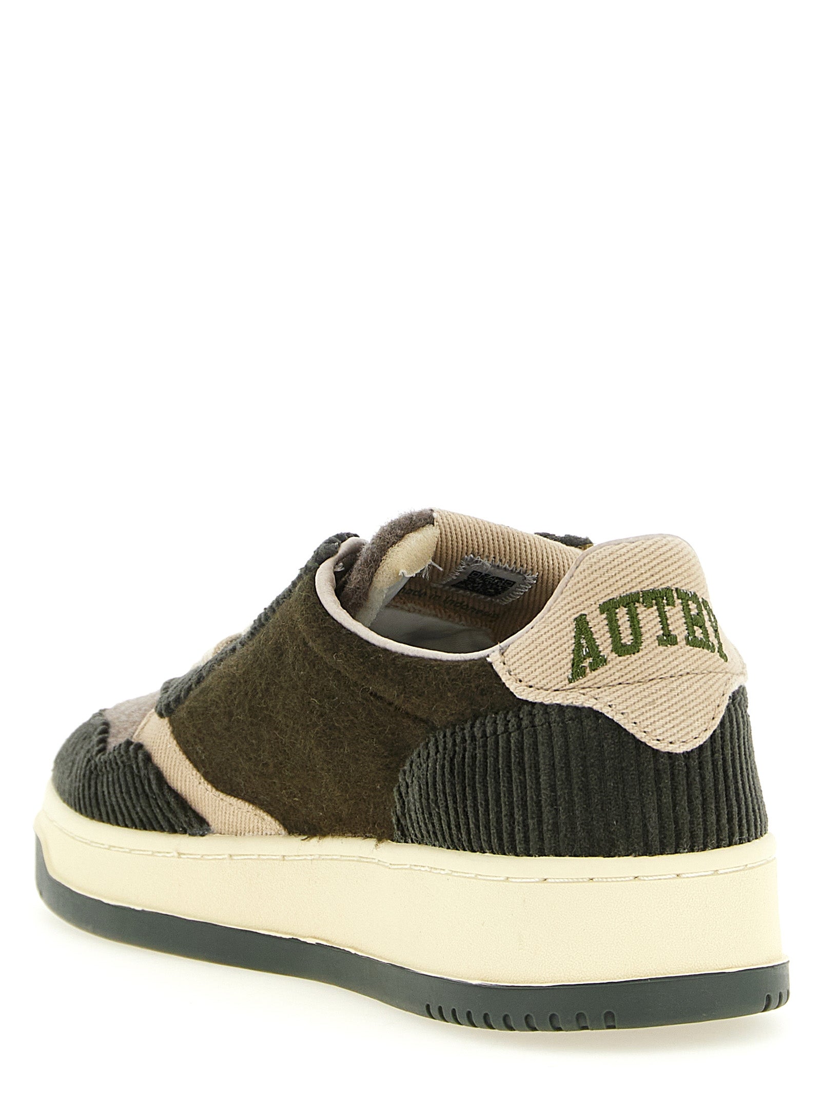 Sneakers by Autry for men in velvet textile corduroy brown, green & olive features an timeless silhouette from the Men's Low Top Tennis Velvet Textile Corduroy Sneakers collection, showcasing a signature low-top tennis style with an timeless finish.