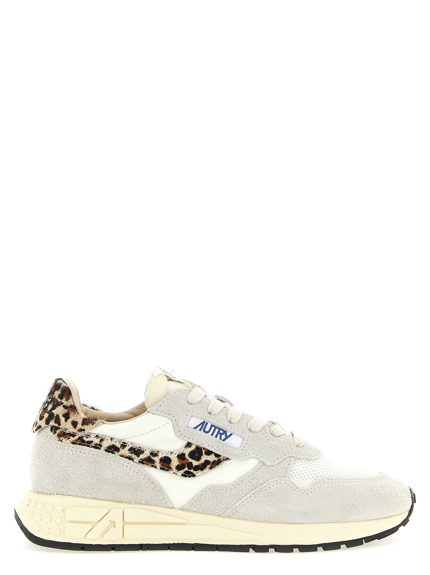 Athletic Sneakers by Autry for women in nylon suede leather & mesh animal, multicolor, signature & print features an effortless chic silhouette, showcasing the signature athletic style of the Pony Women's Athletic Nylon Suede Leather & Mesh Sneakers collection with a truly effortless chic finish.