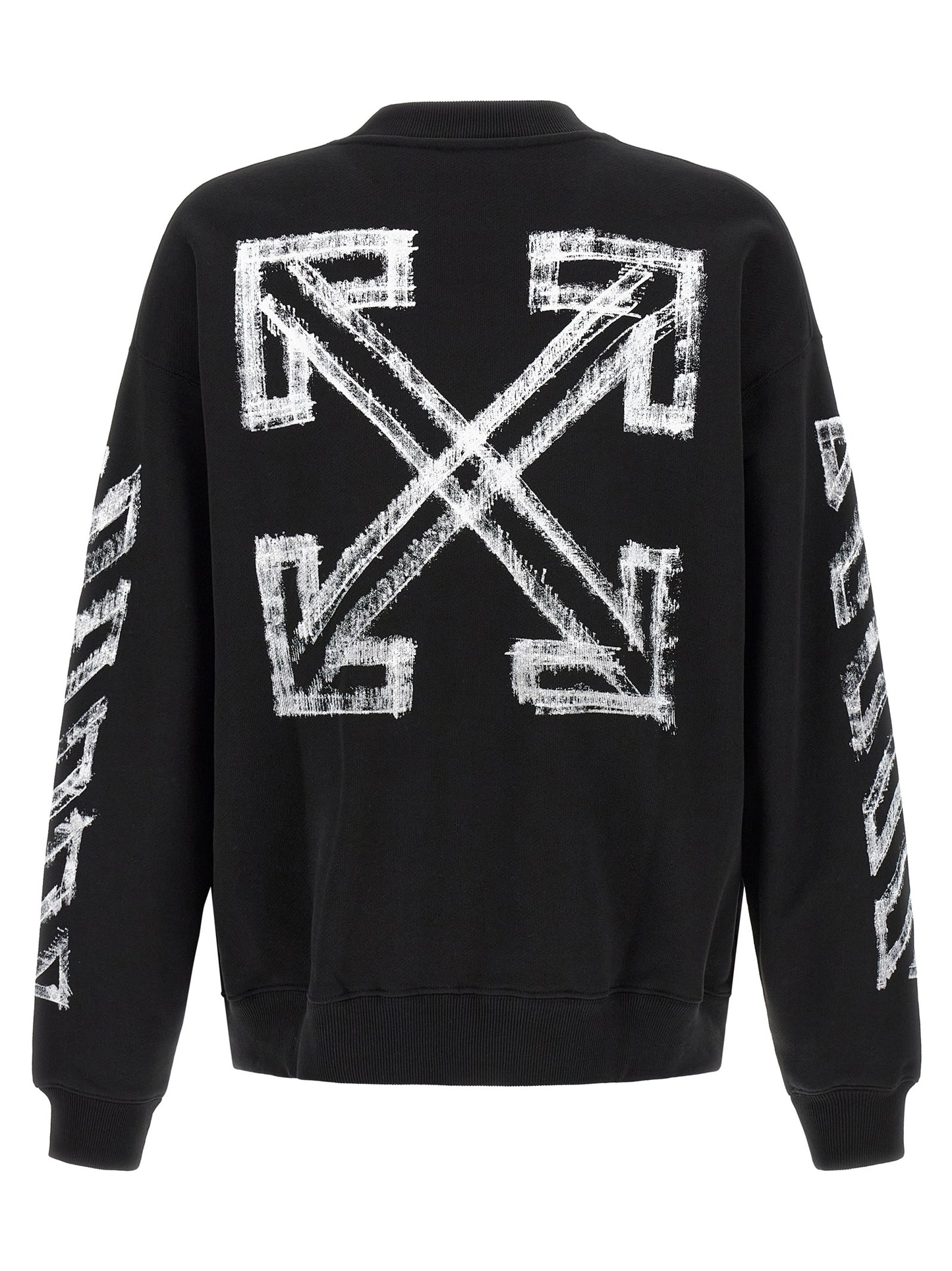 Sweatshirt by Off-White for men in cotton black, white, patterned, signature & striped features an magnificent silhouette, showcasing a sophisticated and detail for a truly magnificent finish.