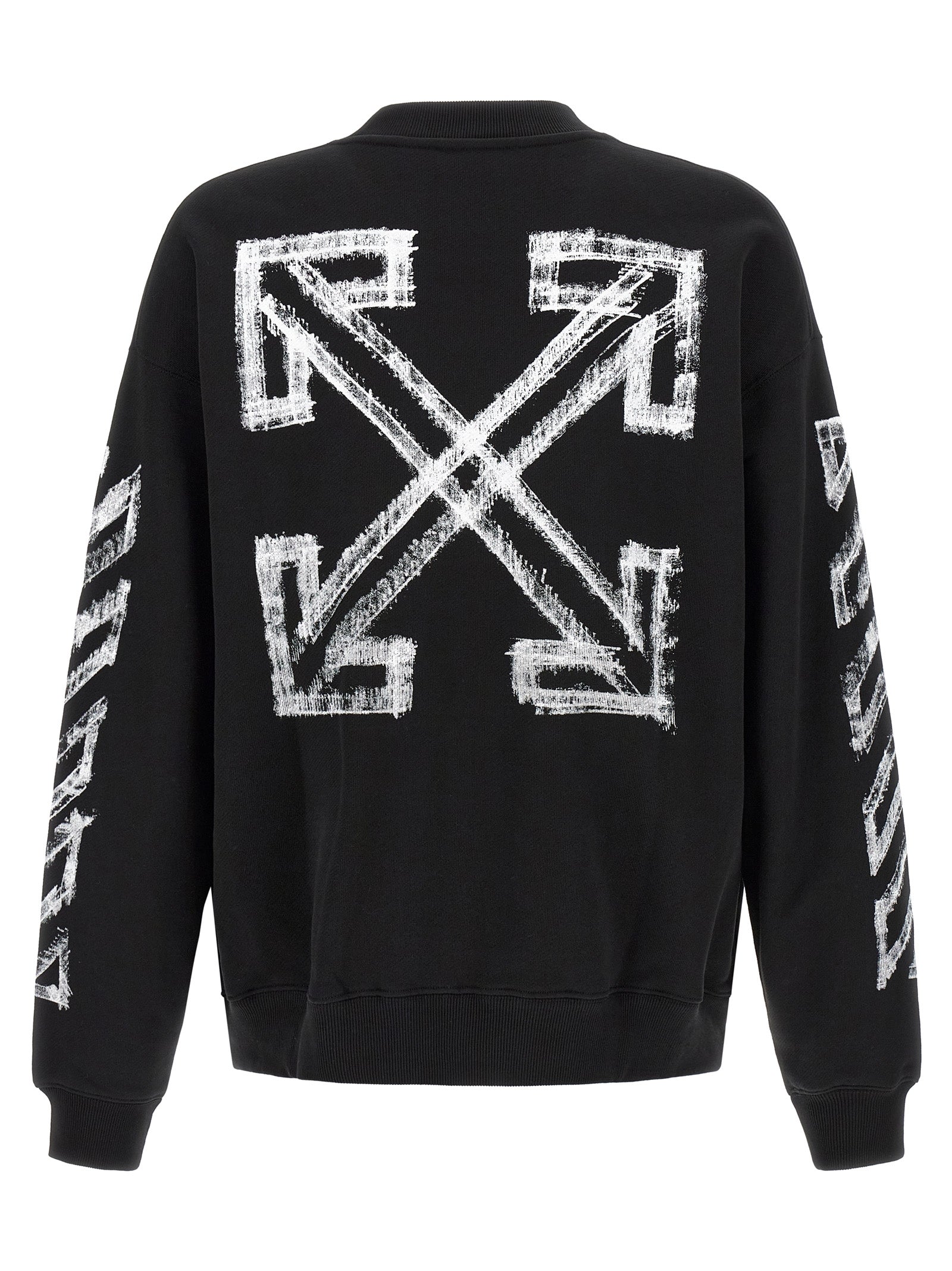 Sweatshirt by Off-White for men in cotton black, white, patterned, signature & striped features an magnificent silhouette, showcasing a sophisticated and detail for a truly magnificent finish.