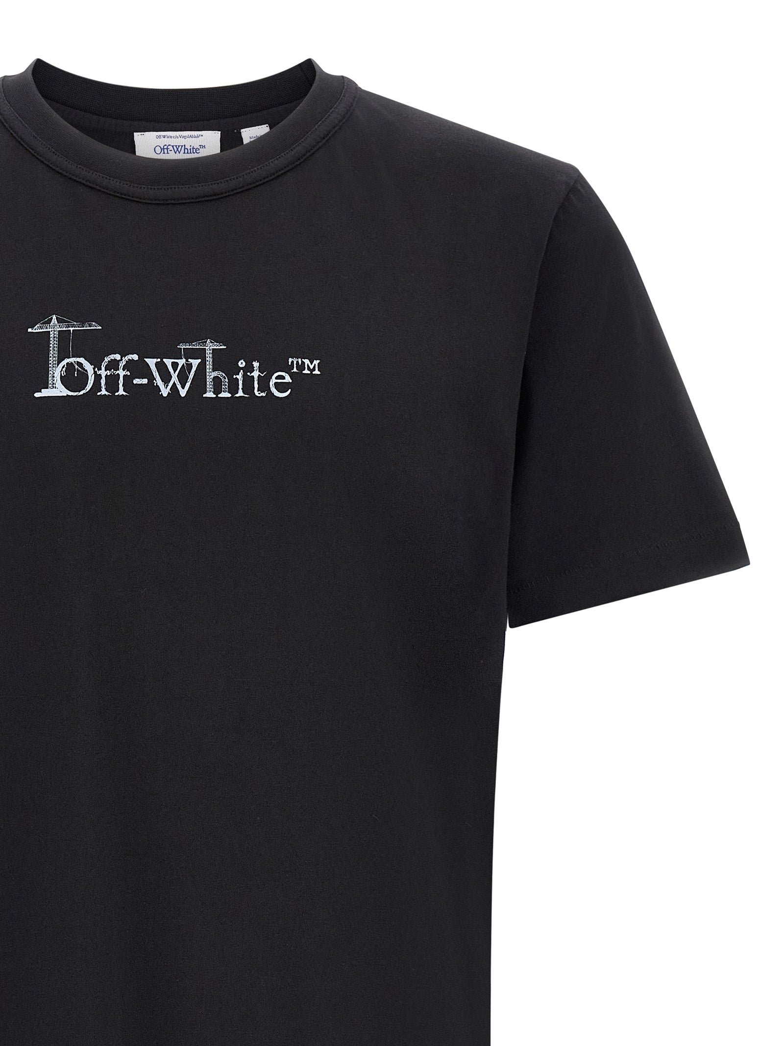 T-Shirt by Off-White for men in cotton black, orange & white features an on trend silhouette, perfectly showcasing a on trend and for an elevated aesthetic.