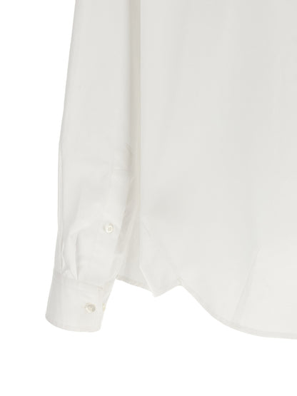 Blouse by Dries Van Noten for women in cotton sequins white showcases a sharp silhouette, elegantly detailed with a sharp and sharp .