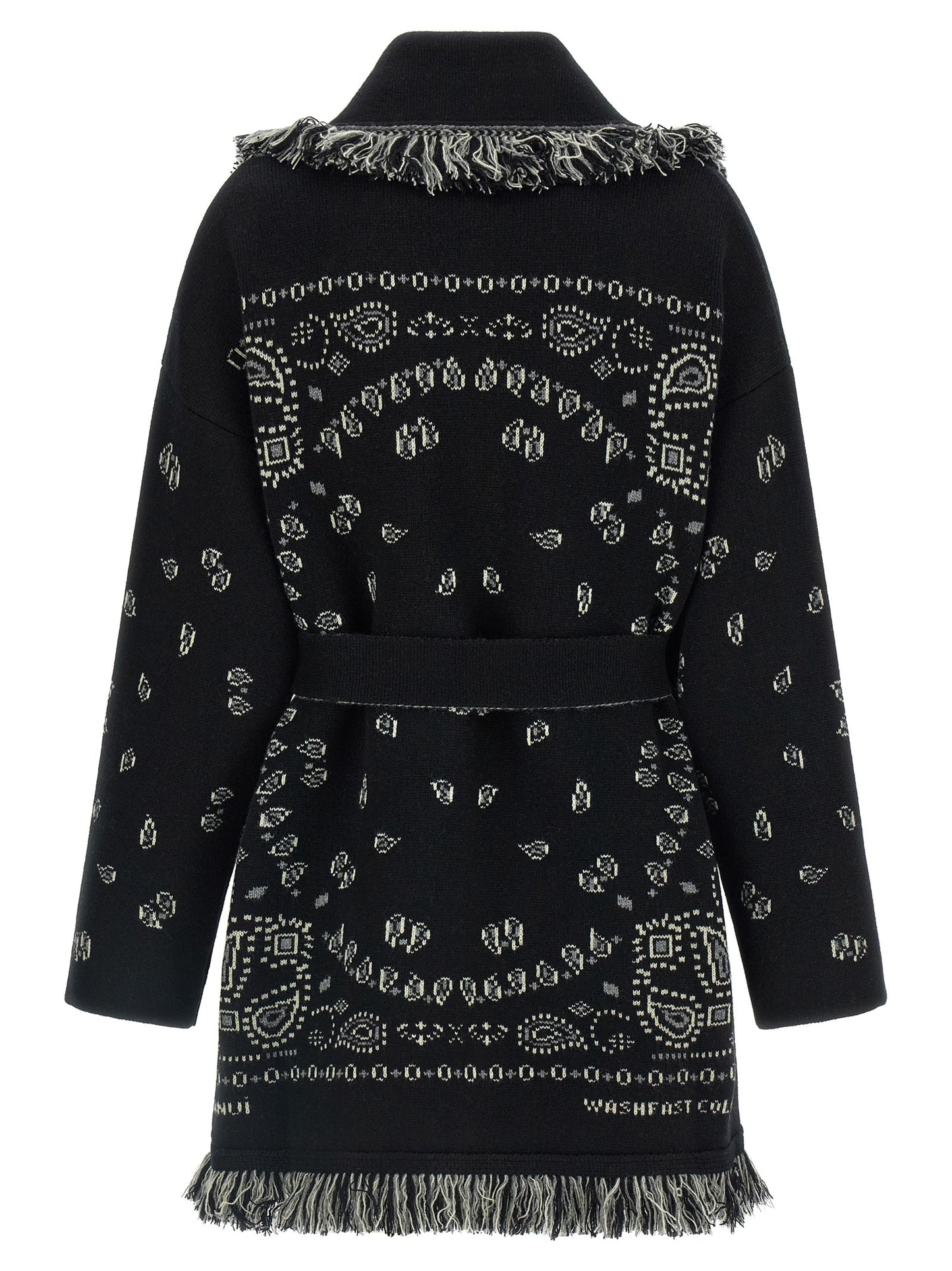 Alanui Women's Cashmere Cardigan - Black Patterned Jacquard