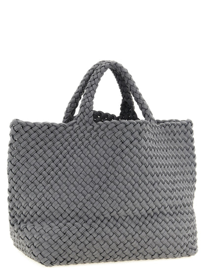 Large Shoulder Flap Clutch Tote Bag by NAGHEDI for women in nylon neoprene & calfskin leather bicolour, gray & green features a urban sophisticate Sicily St Barths Nylon Neoprene & Calfskin Leather Large Shoulder Flap Clutch Tote Bag design with a secure snap, flap & zipper, ample , and versatile shoulder-strap, handle, adjustable-strap & detachable-strap for a urban sophisticate finish.