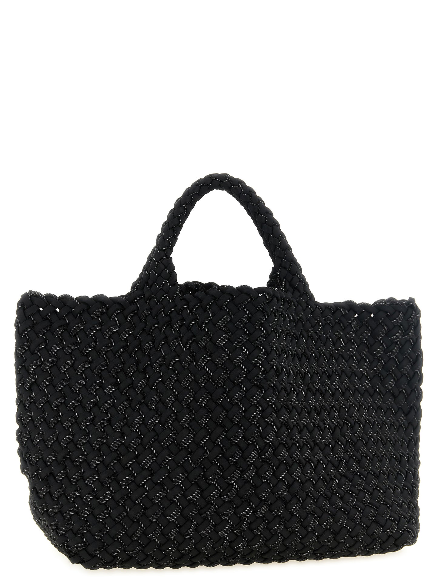 This Large Shoulder Flap Clutch Tote Bag by NAGHEDI for women in denim canvas & calfskin leather bicolour, black, green, gunmetal, patterned & signature features an on trend Sicily St Barths Denim Canvas & Calfskin Leather Large Shoulder Flap Clutch Tote Bag design with a secure snap & flap, ample , and on trend shoulder-strap & handle.