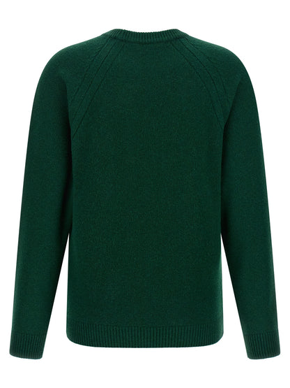 Cardigan by J.W.Anderson for women in wool bicolour, green & patterned features a nuanced silhouette with a refined crew neckline and nuanced detailing for a sophisticated look.