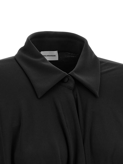 The Andamane Black Polyester Short Dress