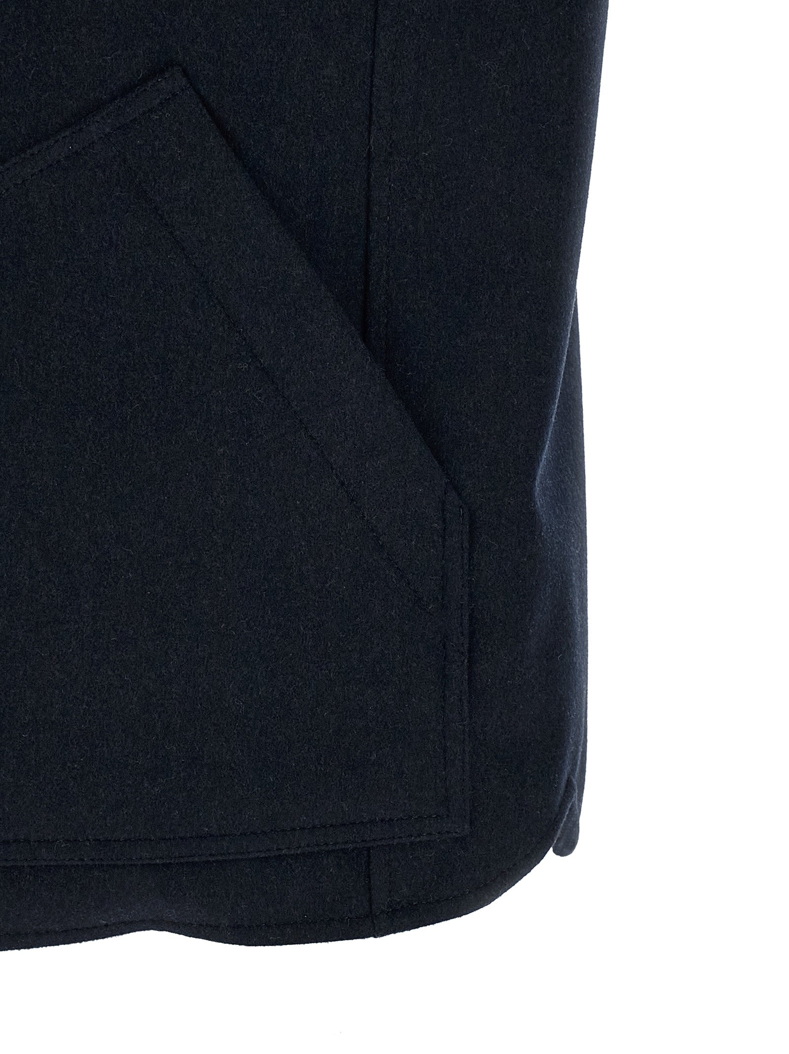 Vest by Brunello Cucinelli for men in nylon flannel leather & goose-down beige, brown, navy & silver showcases a dynamic silhouette, perfectly balancing pockets & insulated with a dynamic for a sophisticated, high-fashion look.