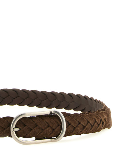 Belt by Brunello Cucinelli for men in suede calfskin leather brown, silver & patterned features an distinguished design, perfectly showcasing the sophisticated craftsmanship of this distinguished Suede Calfskin Leather Belt.