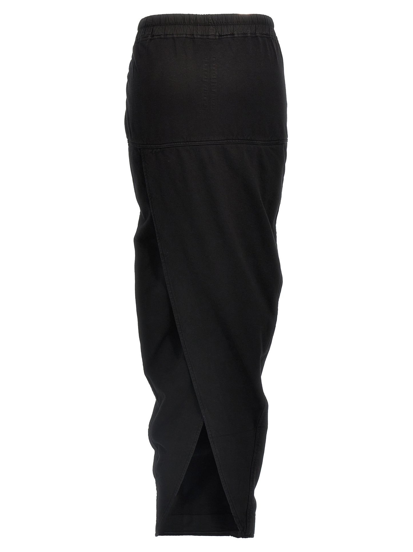 Skirt by DRKSHDW for women in organic cotton black features a contoured silhouette from the Women's Organic Cotton Skirt collection, characterized by its contoured maxi mini for a contoured finish.