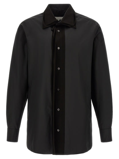 Shirt by Maison Margiela for men in cotton black showcases a sublime silhouette, artfully detailed with a sublime and for a sophisticated, sublime finish.