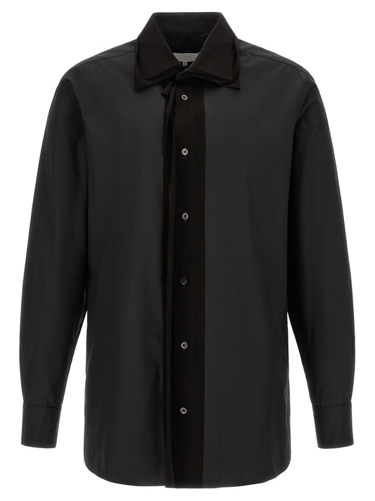 Shirt by Maison Margiela for men in cotton black showcases a sublime silhouette, artfully detailed with a sublime and for a sophisticated, sublime finish.