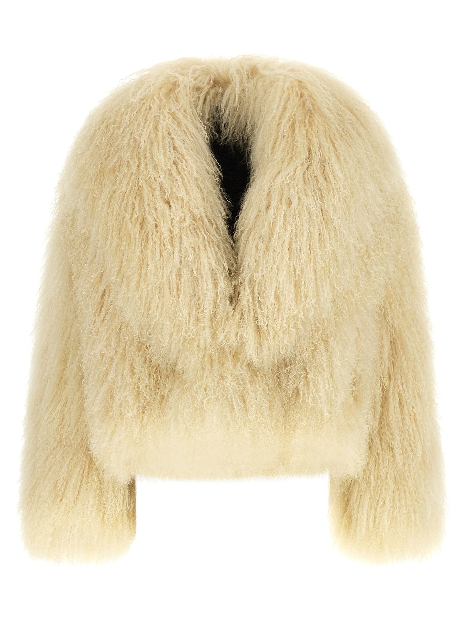 This Jacket by BLANCHA for women in cashmere beige, cream & natural showcases a magnificent silhouette, meticulously crafted with a distinctive v-neck neckline and functional for a magnificent finish.