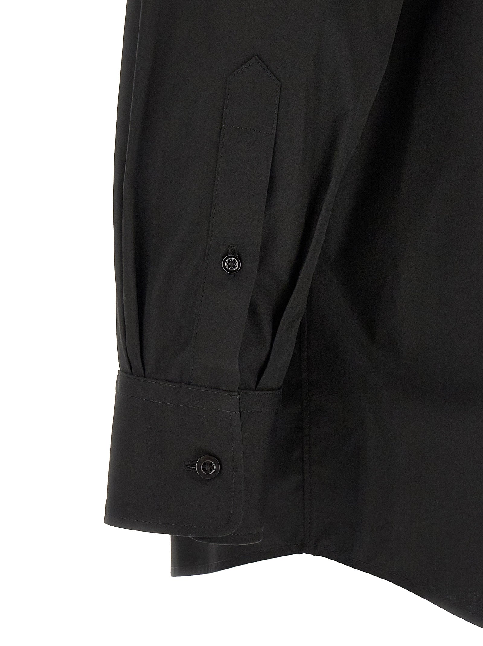 Shirt by Maison Margiela for men in cotton black features an architectural silhouette with a refined and elegant for a architectural look.