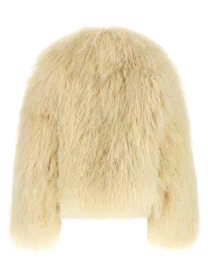 Jacket by BLANCHA for women in cashmere beige, cream & natural presents a authentic silhouette, artfully detailed with a authentic v-neck neckline and functional for a premium authentic finish.