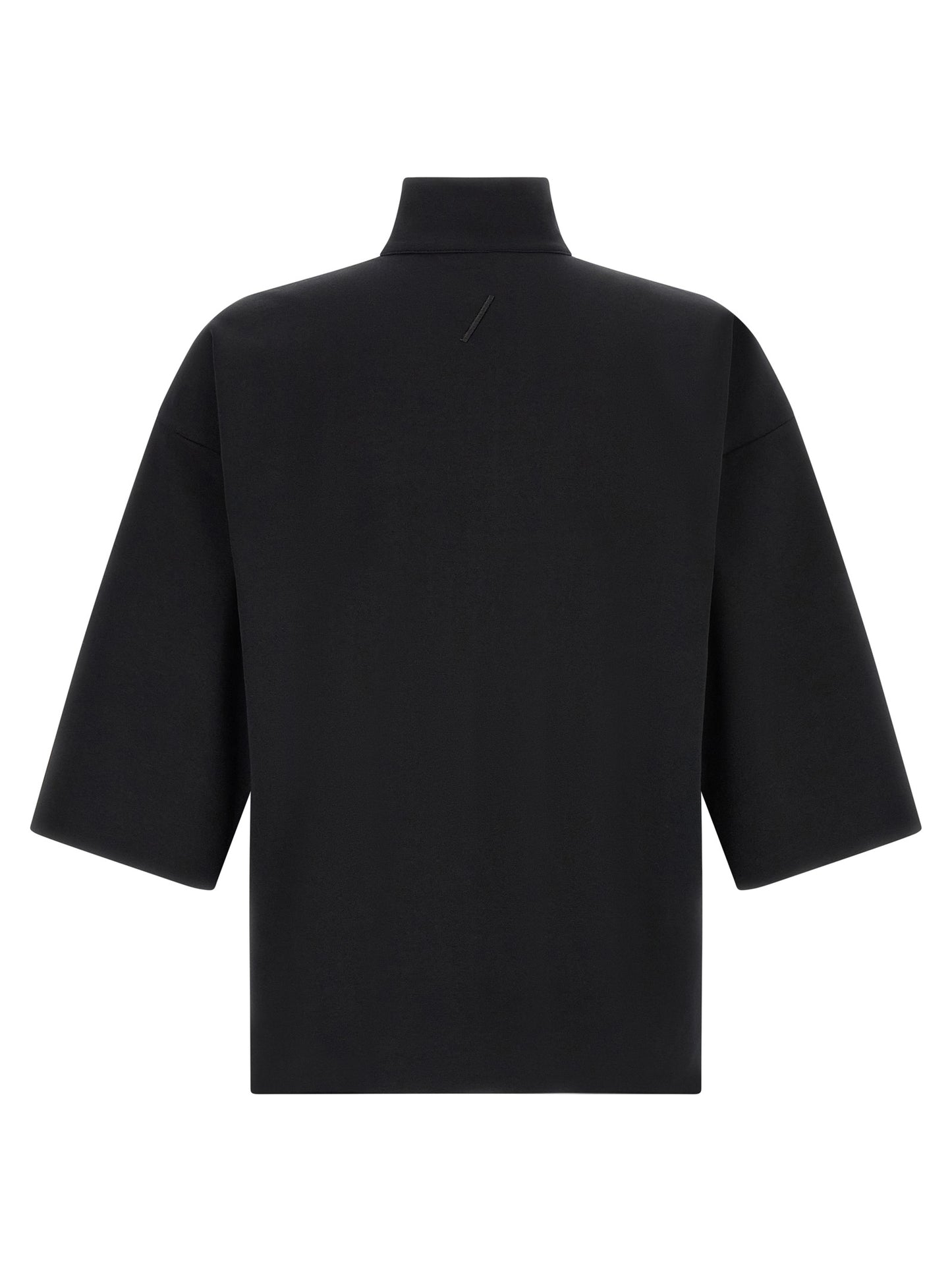 Sweatshirt by Thom Krom for men in organic cotton black & silver features a unrivaled silhouette with a refined high-neck neckline and unrivaled detailing for a sophisticated look.