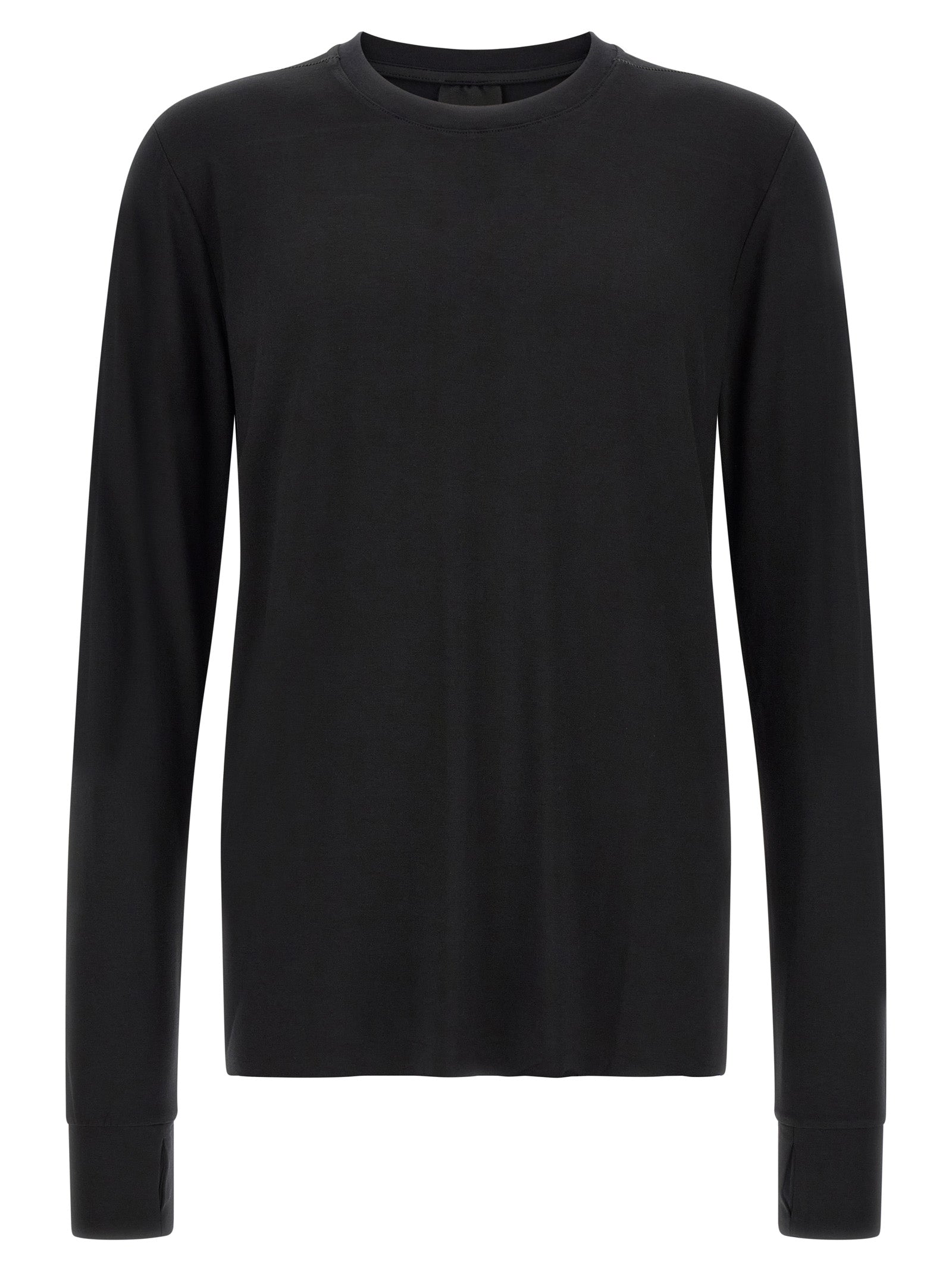 Cardigan by Thom Krom for men in viscose black features an crisp silhouette, showcasing a sophisticated crew neckline and long-sleeve detail for a truly crisp finish.