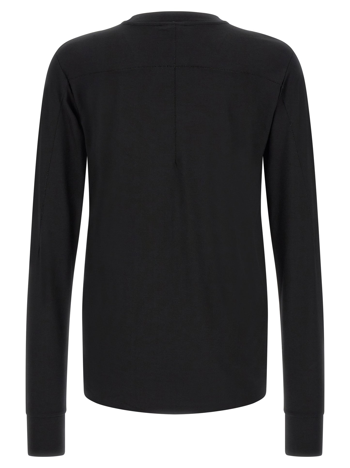 Cardigan by Thom Krom for men in viscose black features a nuanced silhouette with a refined crew neckline and nuanced detailing for a sophisticated look.