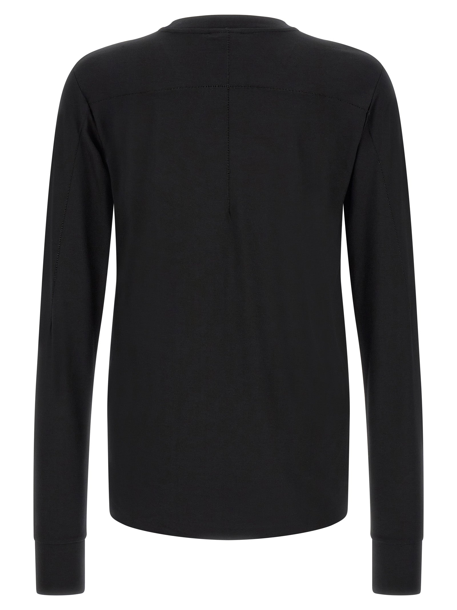 Cardigan by Thom Krom for men in viscose black features a nuanced silhouette with a refined crew neckline and nuanced detailing for a sophisticated look.