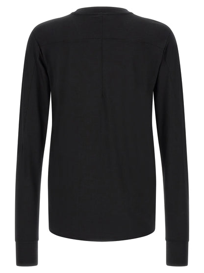Cardigan by Thom Krom for men in viscose black features a nuanced silhouette with a refined crew neckline and nuanced detailing for a sophisticated look.