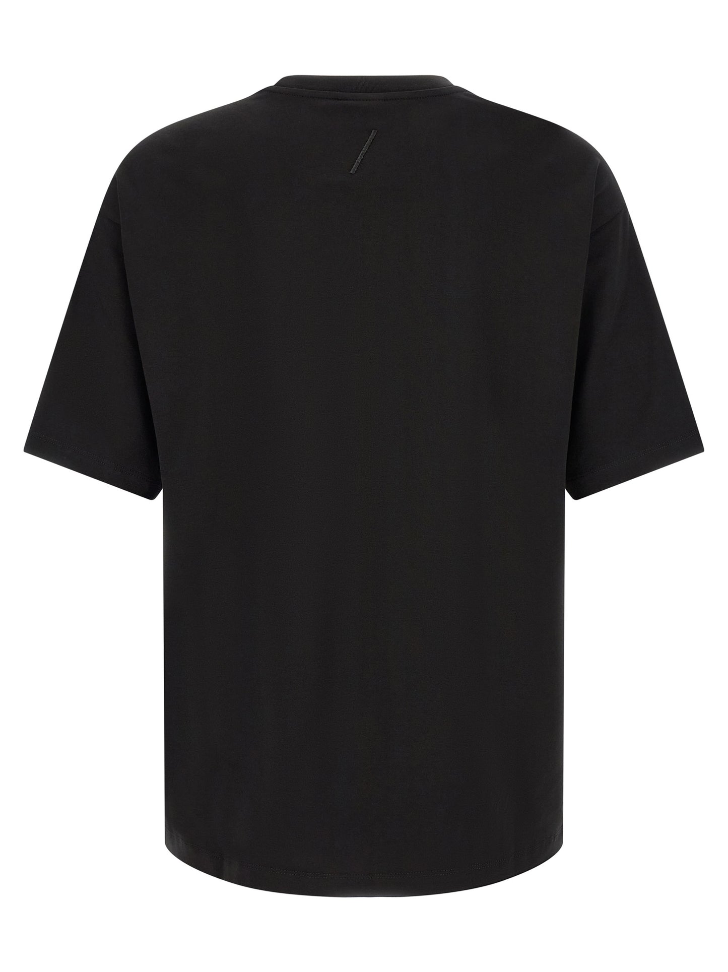 T-Shirt by Thom Krom for men in modal & cotton black & signature features a plush silhouette, showcasing a sophisticated crew neckline and for a truly plush finish.