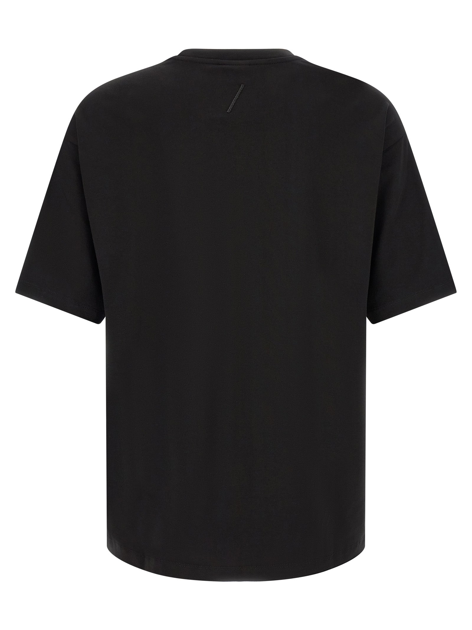 T-Shirt by Thom Krom for men in modal & cotton black & signature features a plush silhouette, showcasing a sophisticated crew neckline and for a truly plush finish.