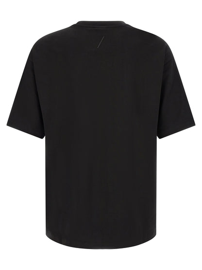 T-Shirt by Thom Krom for men in modal & cotton black & signature features a plush silhouette, showcasing a sophisticated crew neckline and for a truly plush finish.