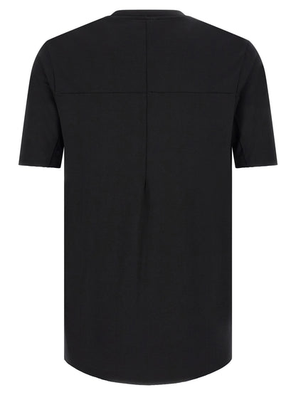 T-Shirt by Thom Krom for men in viscose black showcases a fashionable silhouette, elegantly detailed with a fashionable and crew neckline for a sophisticated, high-fashion look.