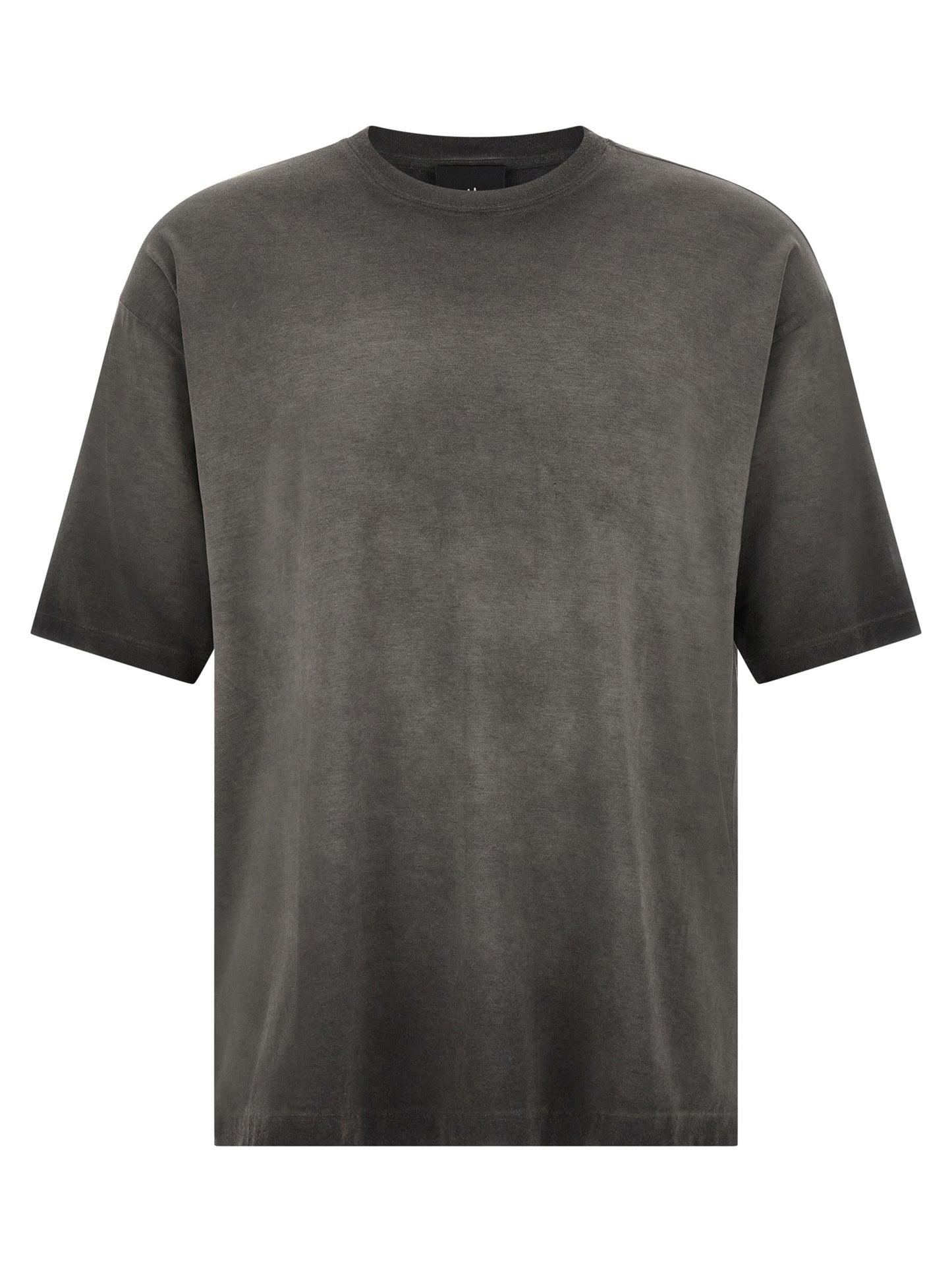 T-Shirt by Thom Krom for men in modal & cotton dark-gray & gray features an edgy silhouette, meticulously detailed with a sophisticated short-sleeve and crew neckline for a truly edgy finish.