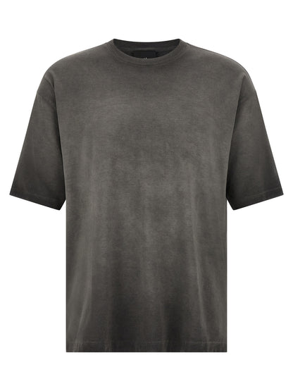 T-Shirt by Thom Krom for men in modal & cotton dark-gray & gray features an edgy silhouette, meticulously detailed with a sophisticated short-sleeve and crew neckline for a truly edgy finish.