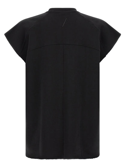 Activewear Sweatshirt by Thom Krom for men in cotton black showcases a versatile silhouette, artfully detailed with a versatile crew neckline and for a versatile finish with .