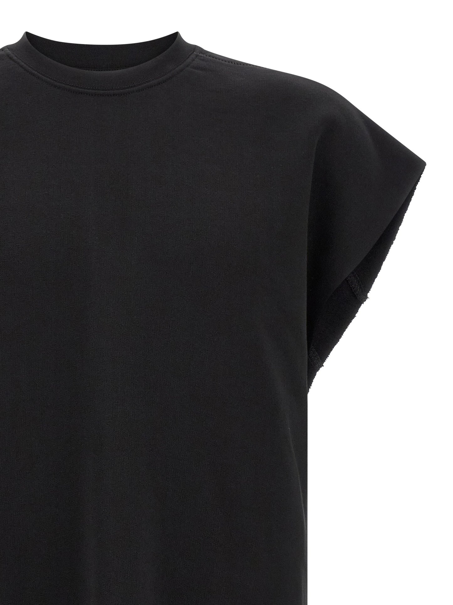 Activewear Sweatshirt by Thom Krom for men in cotton black presents a ergonomic silhouette, showcasing a sophisticated and detailed with premium for a ergonomic finish.