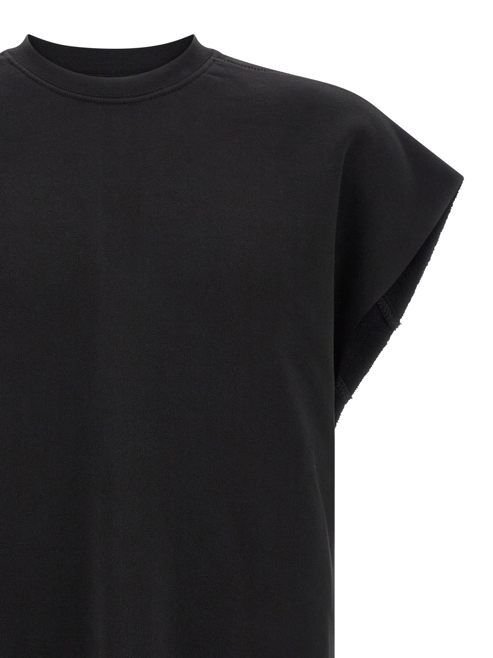 Activewear Sweatshirt by Thom Krom for men in cotton black presents a ergonomic silhouette, showcasing a sophisticated and detailed with premium for a ergonomic finish.