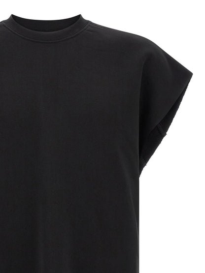 Activewear Sweatshirt by Thom Krom for men in cotton black presents a ergonomic silhouette, showcasing a sophisticated and detailed with premium for a ergonomic finish.