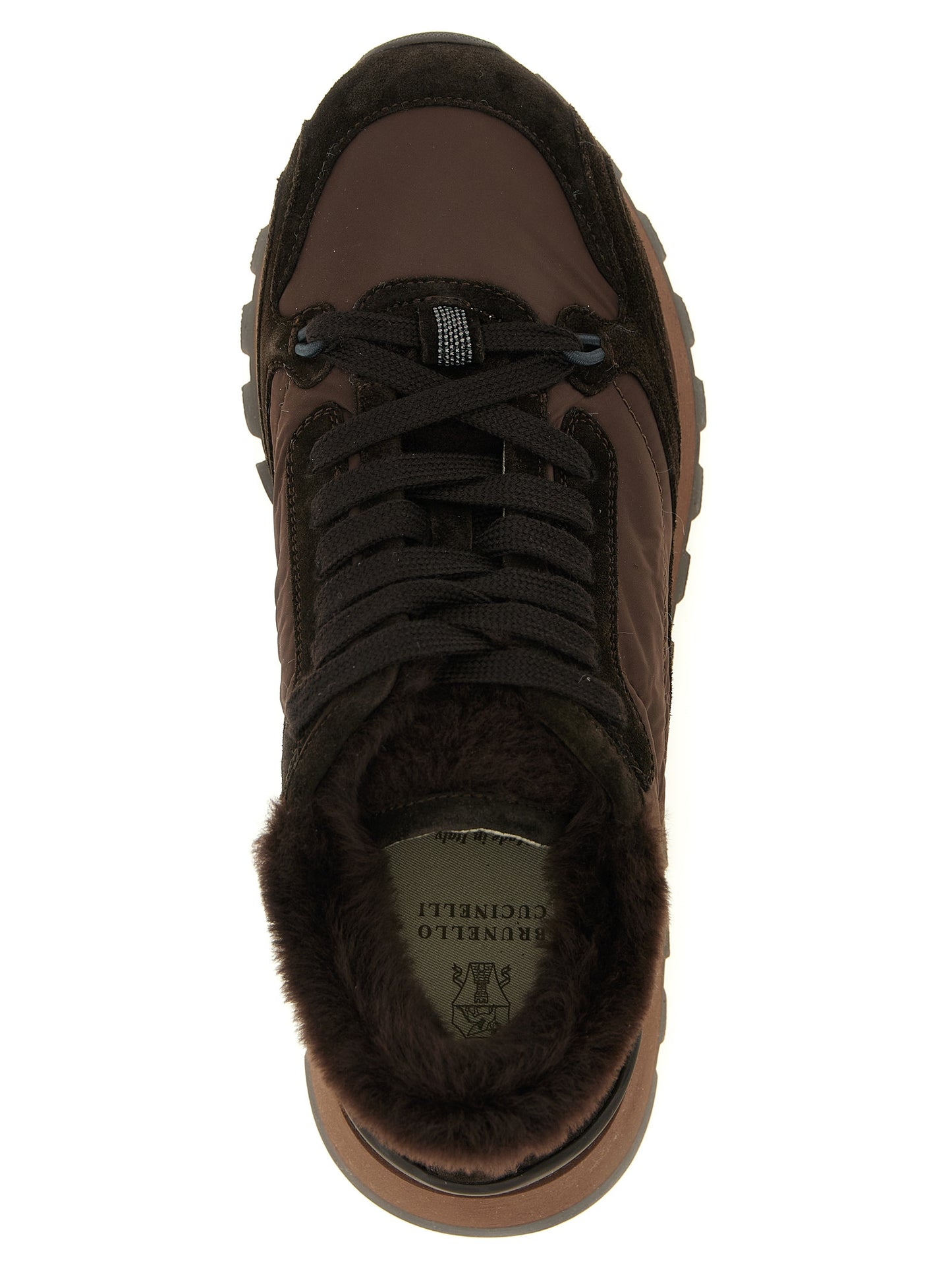 Athletic Sneakers Brunello Cucinelli women tu & suede calfskin leather black & signature featuring a avant-garde Monile Play Women's Athletic TU & Suede Calfskin Leather Sneakers design with a avant-garde athletic style for a refined finish.