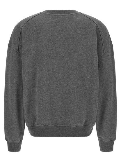 Activewear Sweatshirt by Brunello Cucinelli for women in cotton sequins charcoal & gray presents a dynamic silhouette, featuring a dynamic crew neckline and detailed with functional .