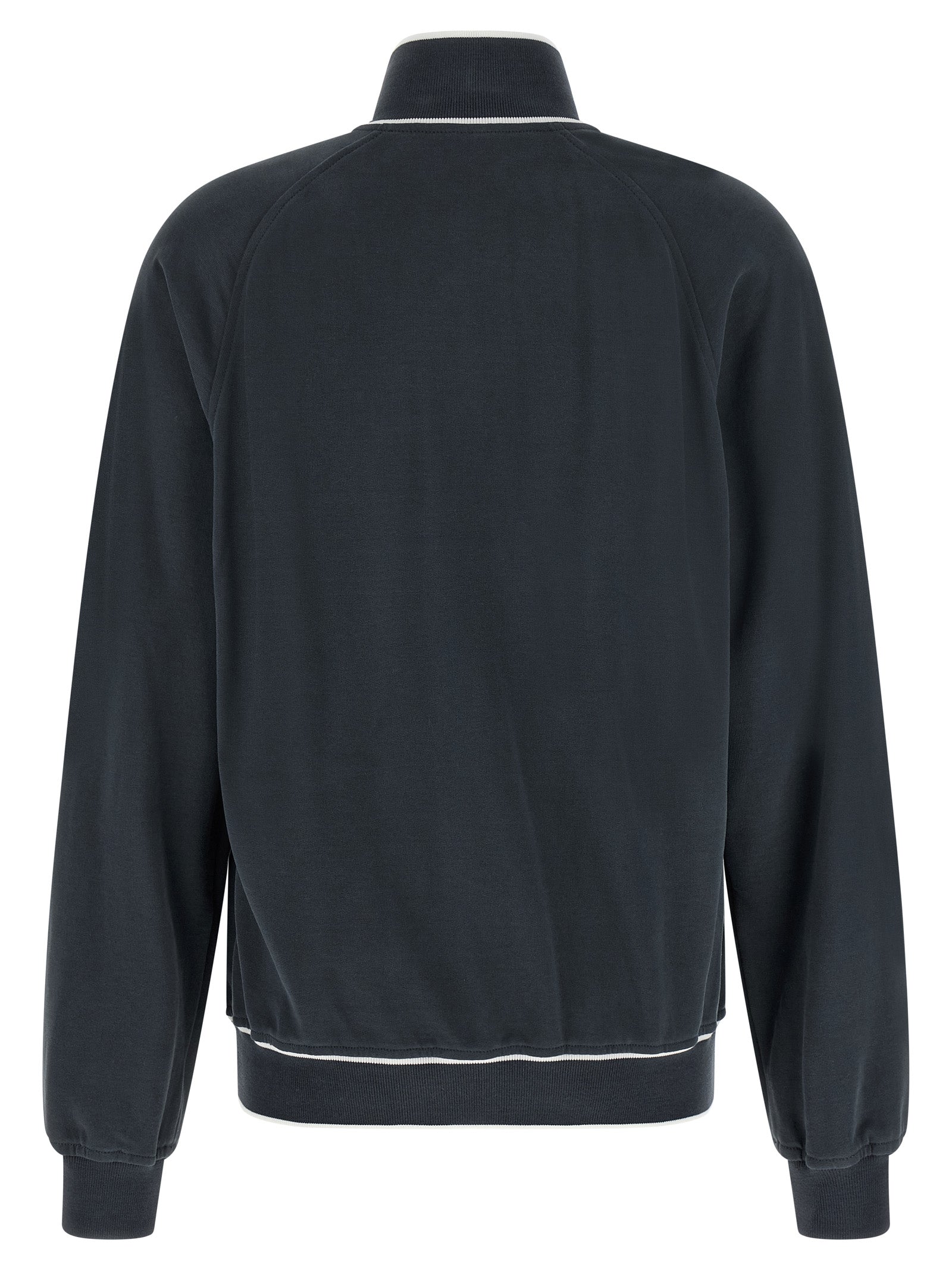 Activewear Sweatshirt by Brunello Cucinelli for women in cotton dark-blue & signature showcases a athletic silhouette with sleeves, a athletic , and high-performance for a athletic aesthetic.